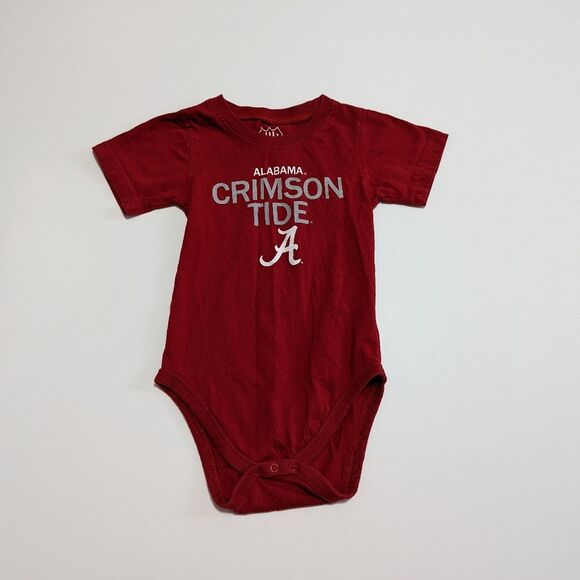 Wes And Willy Alabama Crimson Tide Red Baby Onesie - Picture 3 of 5